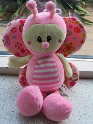 Vlinder met lief snuitje merk Toi Toys van Action roze wit beschikbaar voor biedingen