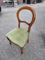Mooie stevige stoel met stoffen zitting, Ophalen, Gebruikt, Bruin, Eén