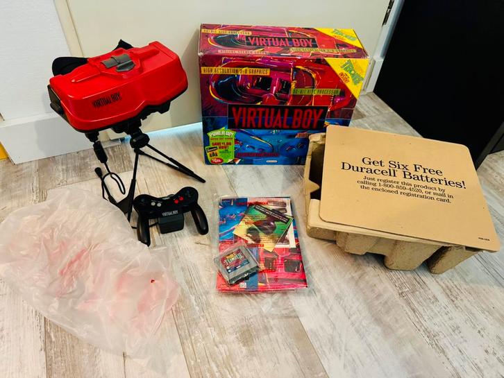 Nintendo virtualboy/ virtual boy in doos, Spelcomputers en Games, Spelcomputers | Nintendo Game Boy, Gebruikt, Overige modellen