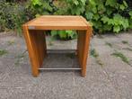 Design van Bert Plantagie bijzettafel, plantentafel, tafel, Ophalen, Rond, Hout, Minder dan 55 cm