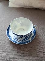 Antiek kop en schotel blauw wit, Ophalen
