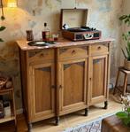 Hoog dressoir met roze/rood marmer blad, Ophalen, Zo goed als nieuw, 25 tot 50 cm