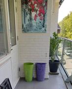 Artstone bloempotten type Claire 49 cm hoog, Ophalen, Tuin, Kunststof, Gebruikt