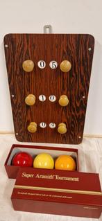 Biljart scorebord met set biljartballen (91) Super Aramith, Biljarttafel, Ophalen of Verzenden