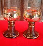 3 gegraveerde roemer wijnglazen, Verzamelen, Glas en Borrelglaasjes, Ophalen of Verzenden, Gebruikt, Overige typen