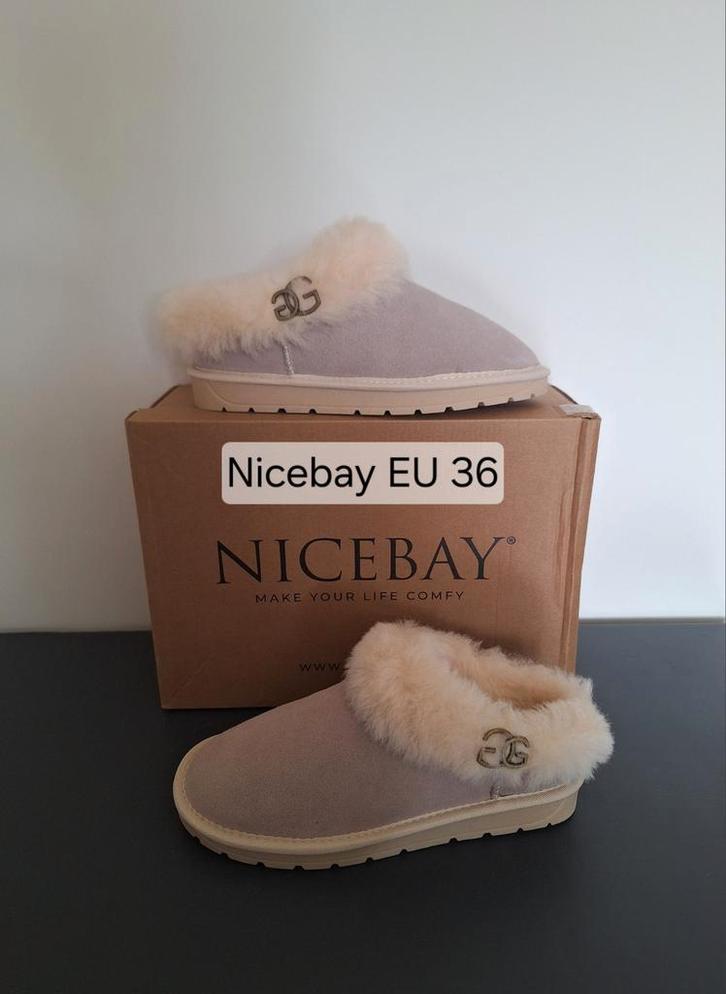 Nieuw Nicebay off white / taupe suède sloffen EU 36, Kleding | Dames, Schoenen, Nieuw, Lage of Enkellaarzen, Grijs, Ophalen of Verzenden