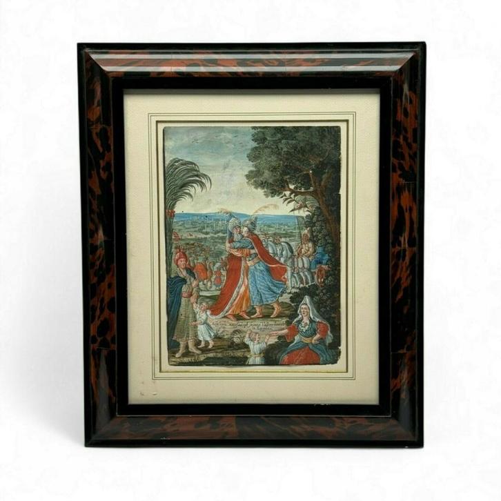 Gouache, 17e eeuw, Antiek en Kunst, Kunst | Schilderijen | Klassiek, Ophalen of Verzenden