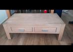 Salontafel met 2 lades, Ophalen, Gebruikt, 100 tot 150 cm, 50 tot 100 cm