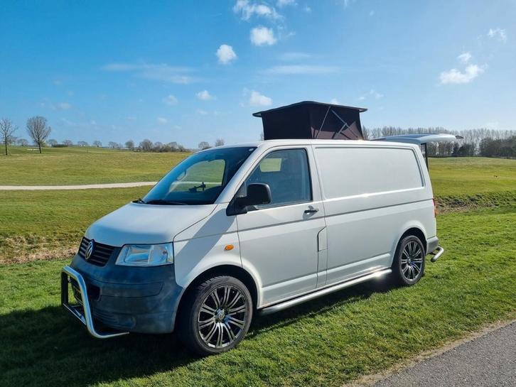 Volkswagen transporter camper, Auto's, Volkswagen, Particulier, Transporter, Diesel, Origineel Nederlands, Wit, Voorwielaandrijving