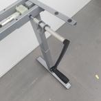 hoog-laag bureau zit-sta bureau 140x80 cm – grijs frame, Nieuw, Ophalen of Verzenden, Bureau