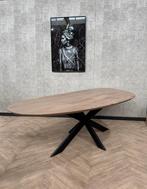 Eiken eettafel Leaf Cinnemon 240x110 *showroom, 100 tot 150 cm, Eikenhout, 200 cm of meer, Ophalen of Verzenden