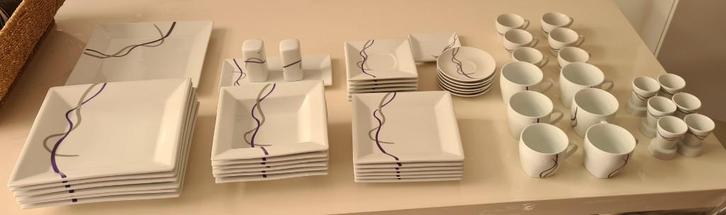 Villa serviesset 53-delig – Compleet en vrijwel nieuw, Huis en Inrichting, Keuken | Servies, Zo goed als nieuw, Compleet servies