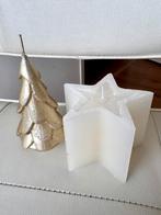 Kerst kaarsen ster en kerstboom, Overige materialen, Gebruikt, Wit, Ophalen of Verzenden