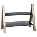 etagere / dienblad 2 laags leisteen - hout / serveerplank, Ophalen, Zo goed als nieuw, Rechthoekig, Hout