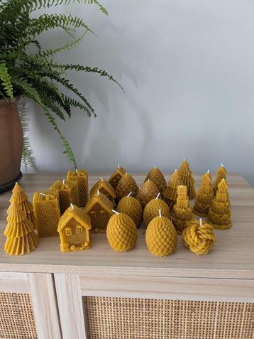 100% bijenwas kaarsen natuurlijk, kerst beschikbaar voor biedingen