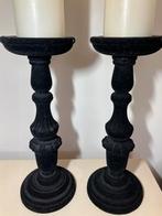 Fluweel Kandelaars (2 stuks), Overige materialen, Gebruikt, 25 tot 50 cm, Zwart