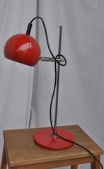 Veb Leuchten | vintage tafellamp | bollamp | donker rood, Metaal, Tafellamp - vintage - design - bollamp - oranje/rood - sta lamp