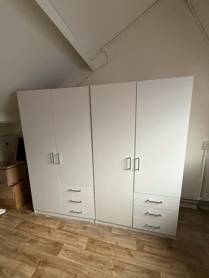 Jysk FANDRUP Kledingkast - Wit, 97x176cm, Huis en Inrichting, Kasten | Kledingkasten, Zo goed als nieuw, 150 tot 200 cm, 50 tot 100 cm