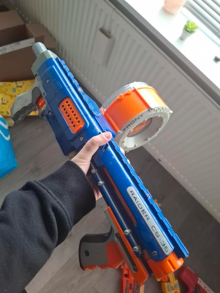 Nerf N-Strike Raider CS-35 - Klassieker!, Kinderen en Baby's, Speelgoed | Overig, Gebruikt, Jongen of Meisje, Ophalen