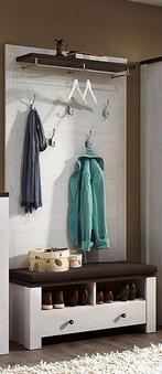 VOORRAAD Wit eiken kapstok + schoenenkast Maison NIEUW, Ophalen of Verzenden, Nieuw