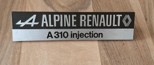 Auto embleem, typeplaatje  Renault Alpine A310 Injection., Verzamelen, Automerken, Motoren en Formule 1, Nieuw, Auto's, Ophalen of Verzenden