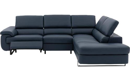 Natuzzi leren hoekbank, Huis en Inrichting, Banken | Bankstellen, Gebruikt, Hoekbank, Vierpersoons of meer, 250 tot 300 cm, 150 cm of meer