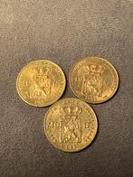 3 gouden tientjes Willem III, Postzegels en Munten, Munten | Nederland, Koning Willem III, Setje, Goud, Overige waardes