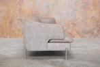 ZGANieuw Natuzzi tweezits designbank combi leer + stof, Huis en Inrichting, Banken | Bankstellen, Ophalen, Metaal, Design, 150 tot 200 cm