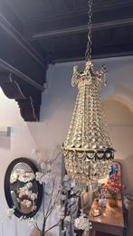 Antieke oude franse zak peer kroonluchter kristal lamp, Ophalen of Verzenden