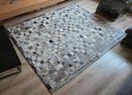 Vloerkleed leer koeienvel patchwork 170 x 240 cm, Ophalen, Gebruikt, Bruin, 200 cm of meer