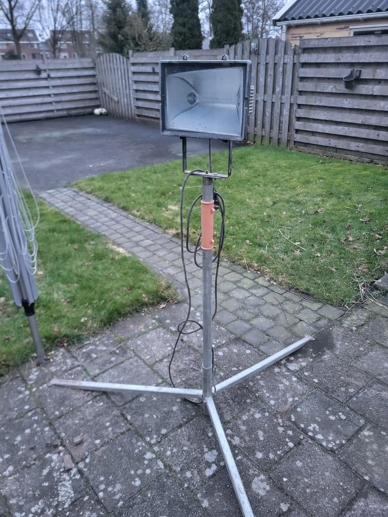 Halogeen bouwlamp met statief, Ophalen, Gebruikt, Overige typen, Met statief