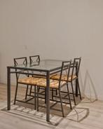 Glazen eettafel of tuinset inclusief 4 stoelen ikea, Ophalen, 100 tot 150 cm, Nieuw, 50 tot 100 cm