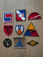 US WW2 lot van 9x verschillende patches Amerikaans, Verzamelen, Ophalen of Verzenden, Amerika, Embleem of Badge