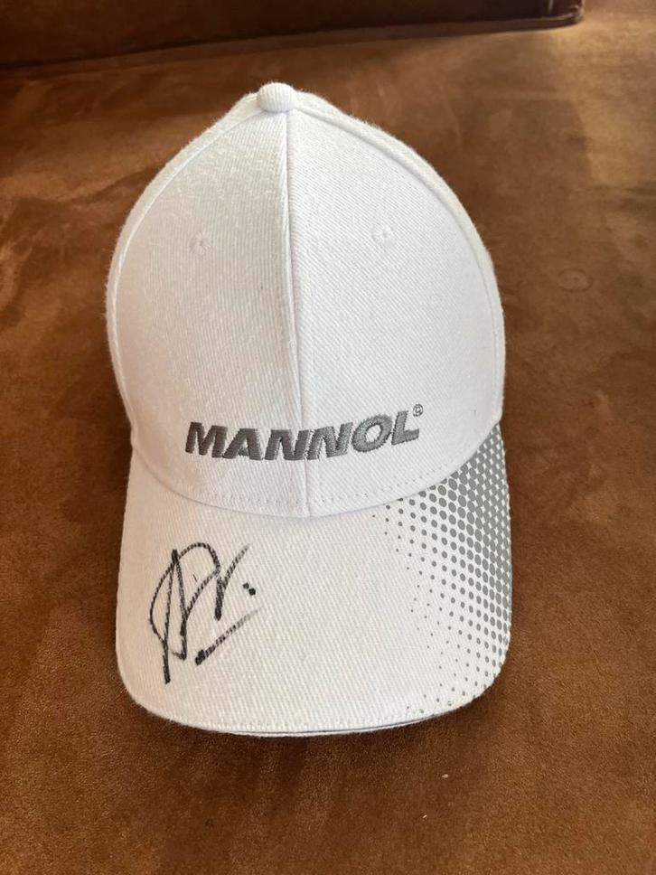 MANNOL Pet Wit Verstelbaar met Handtekening, Verzamelen, Automerken, Motoren en Formule 1, Nieuw, Formule 1, Ophalen of Verzenden