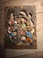 Vintage keramiek wandrelief met Kinderen op Ezel, Antiek en Kunst, Ophalen of Verzenden