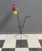 50 60 jaren plantenstandaard voor 3 bloempot zwart & blauw, Gebruikt, 40 cm of meer, Binnen, Ophalen of Verzenden