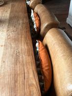 Buffallo lederen stoelen en bank eetkamer., Huis en Inrichting, Ophalen, Gebruikt, Overige kleuren, Drie