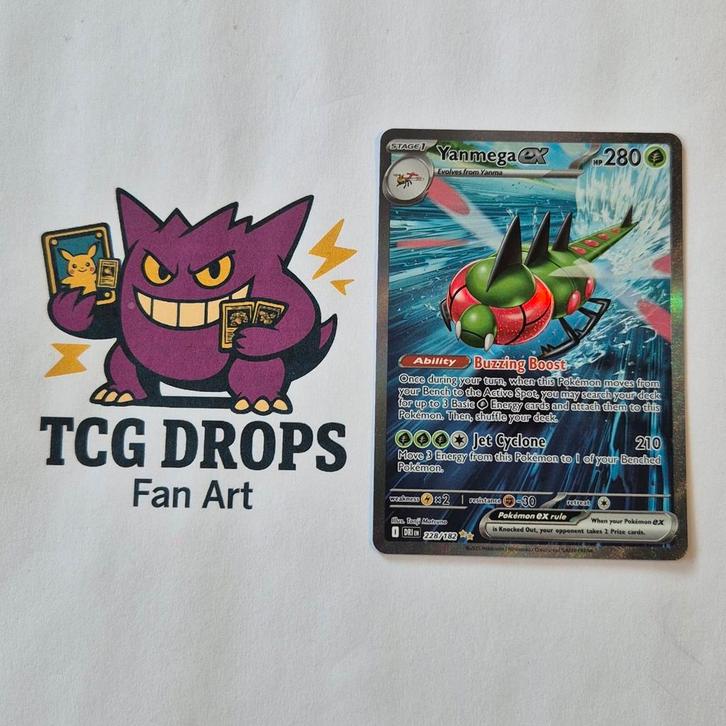Yanmega EX	228/182	Destined Rivals, Hobby en Vrije tijd, Verzamelkaartspellen | Pokémon, Zo goed als nieuw, Ophalen of Verzenden