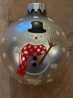 Vintage kerstbal met Sneeuwpop - West Germany, Ophalen of Verzenden
