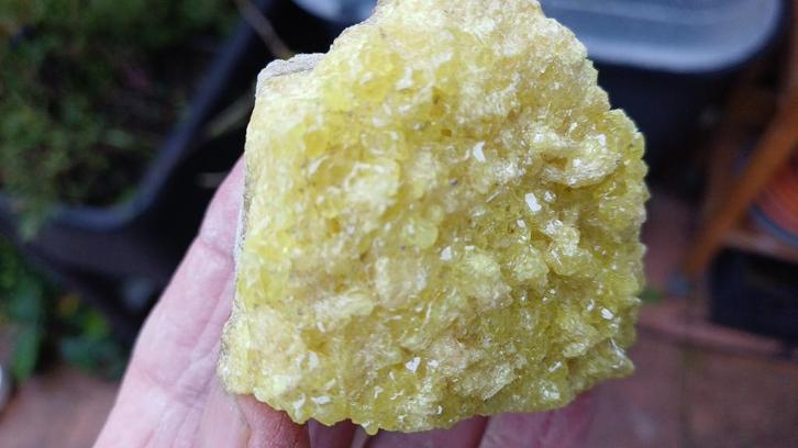 RB569 Zwavel Mina el desierto Potosi Bolivia #collectie, Verzamelen, Mineralen en Fossielen, Mineraal, Ophalen of Verzenden