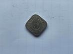 5 cent munt uit 1938, Ophalen of Verzenden
