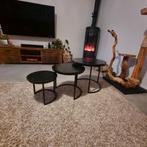 Mangohouten salontafels bijzettafels, 50 tot 100 cm, Rond, Minder dan 50 cm, 50 tot 100 cm