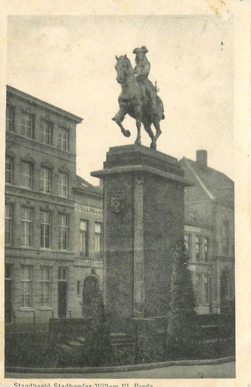 (388-472-007) Breda Standbeeld Stadhouder Willem III, Verzamelen, Ansichtkaarten | Nederland, Noord-Brabant, Verzenden