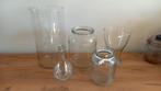 Diverse glazen vazen, Ophalen, Overige kleuren, Minder dan 50 cm, Glas