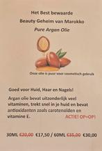 Pure Argan Olie uit Marokko voor Cosmetisch gebruik, Ophalen of Verzenden, Nieuw, Gehele gezicht, Verzorging