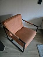 Cognac fauteuil met stalen frame van Zitmaxx, Ophalen, 75 tot 100 cm, Zo goed als nieuw, Metaal