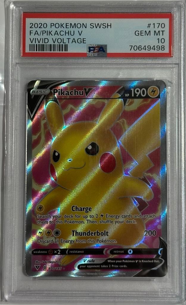 Pikachu V SWSH 170/185 Vivid Voltage PSA 10, Hobby en Vrije tijd, Verzamelkaartspellen | Pokémon, Nieuw, Losse kaart, Ophalen of Verzenden