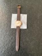 Omega Genève ref 131.018 gold plated vintage, Leer, Staal, Ophalen of Verzenden, Zo goed als nieuw