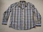 Blauw/Geel ruiten overhemd maat XXL, Blauw, Ophalen of Verzenden, Zo goed als nieuw, Overige halswijdtes