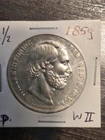 2½ Gulden 1859 - Koning Willem Il.I, Zilver, Ophalen of Verzenden, Losse munt, 2½ gulden